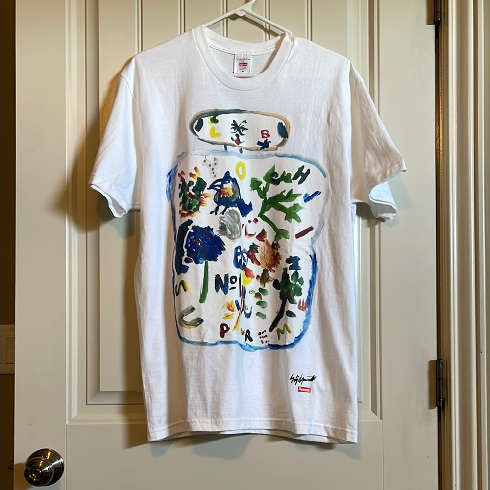 SUPREME × YOHJI YAMAMOTO paint t-shirt Size M (US M) White Men